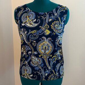NWT Talbots Paisley Charming Sleeveless Sweater